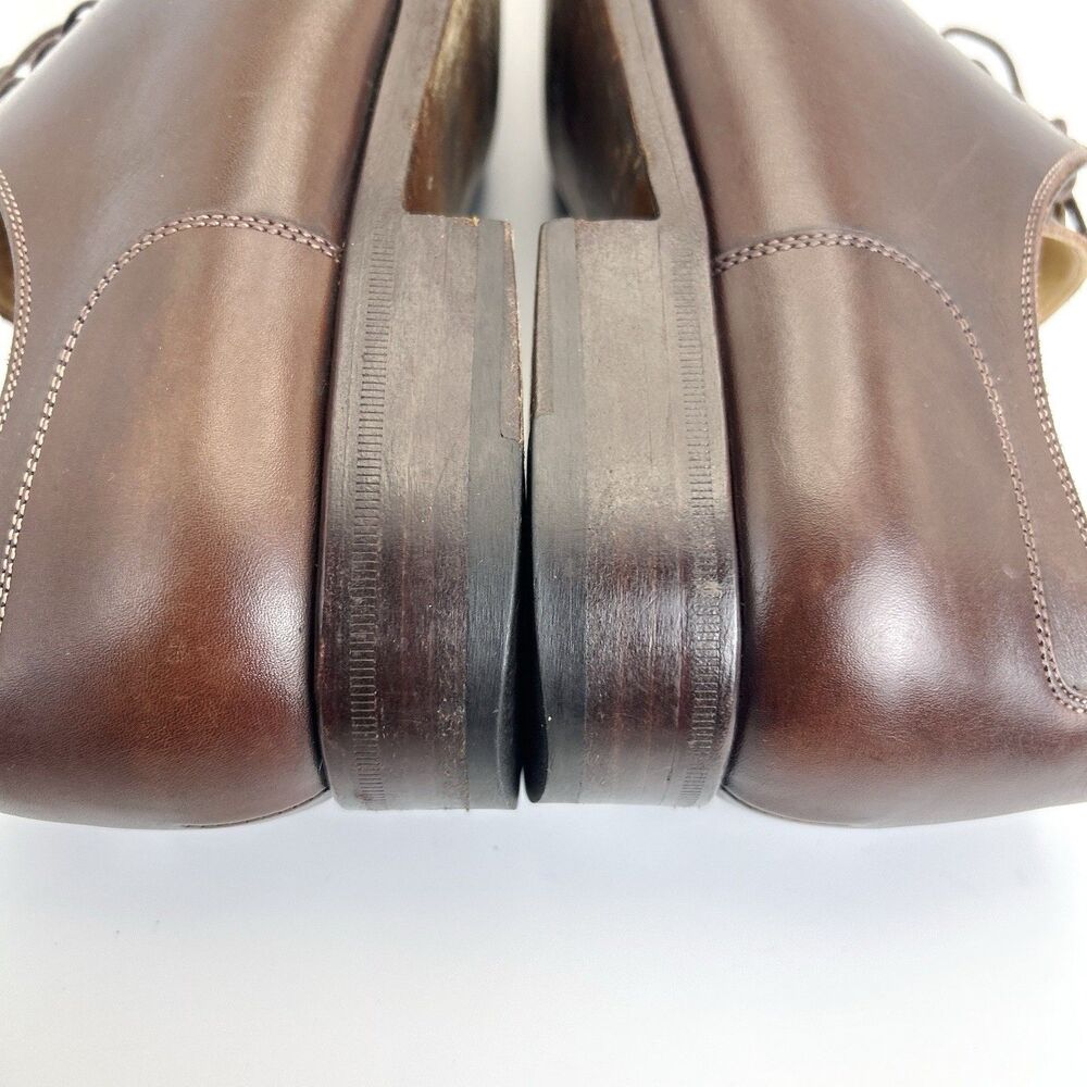 Santoni Pritchard Dress Shoes Mens Sz 9 D Apron Toe Lot Of 2 Black/Brown READ - Picture 8 of 16